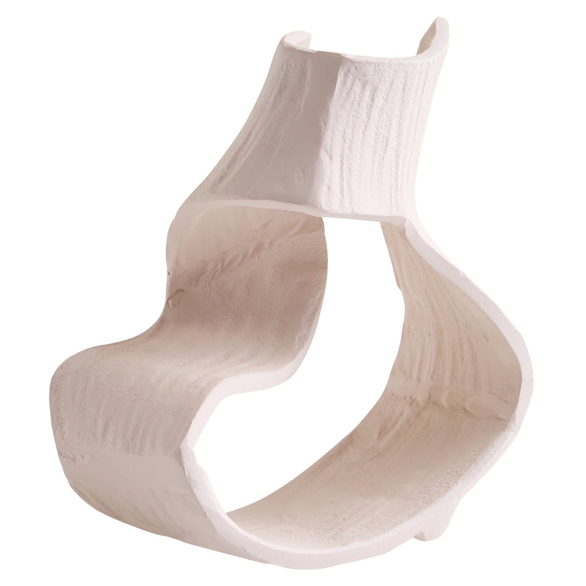 Prato Small Cream Abstract Swirl Sculpture   Nicholas John Interiors