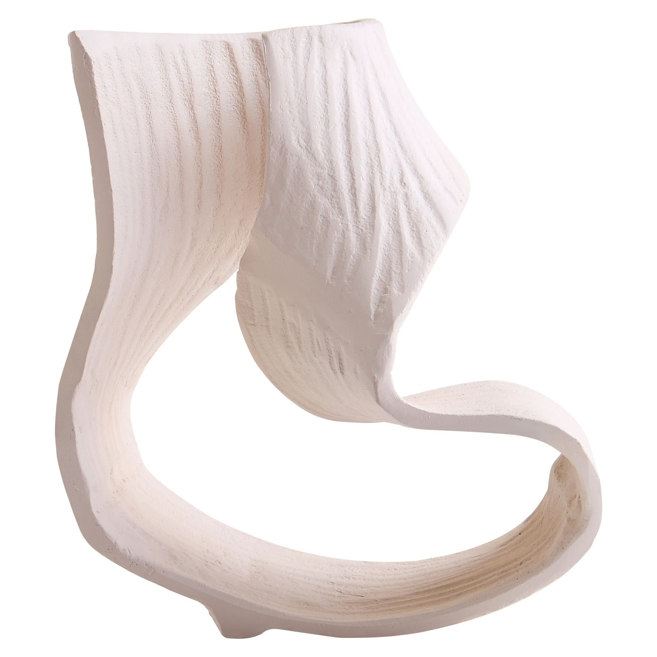 Prato Small Cream Abstract Swirl Sculpture   Nicholas John Interiors