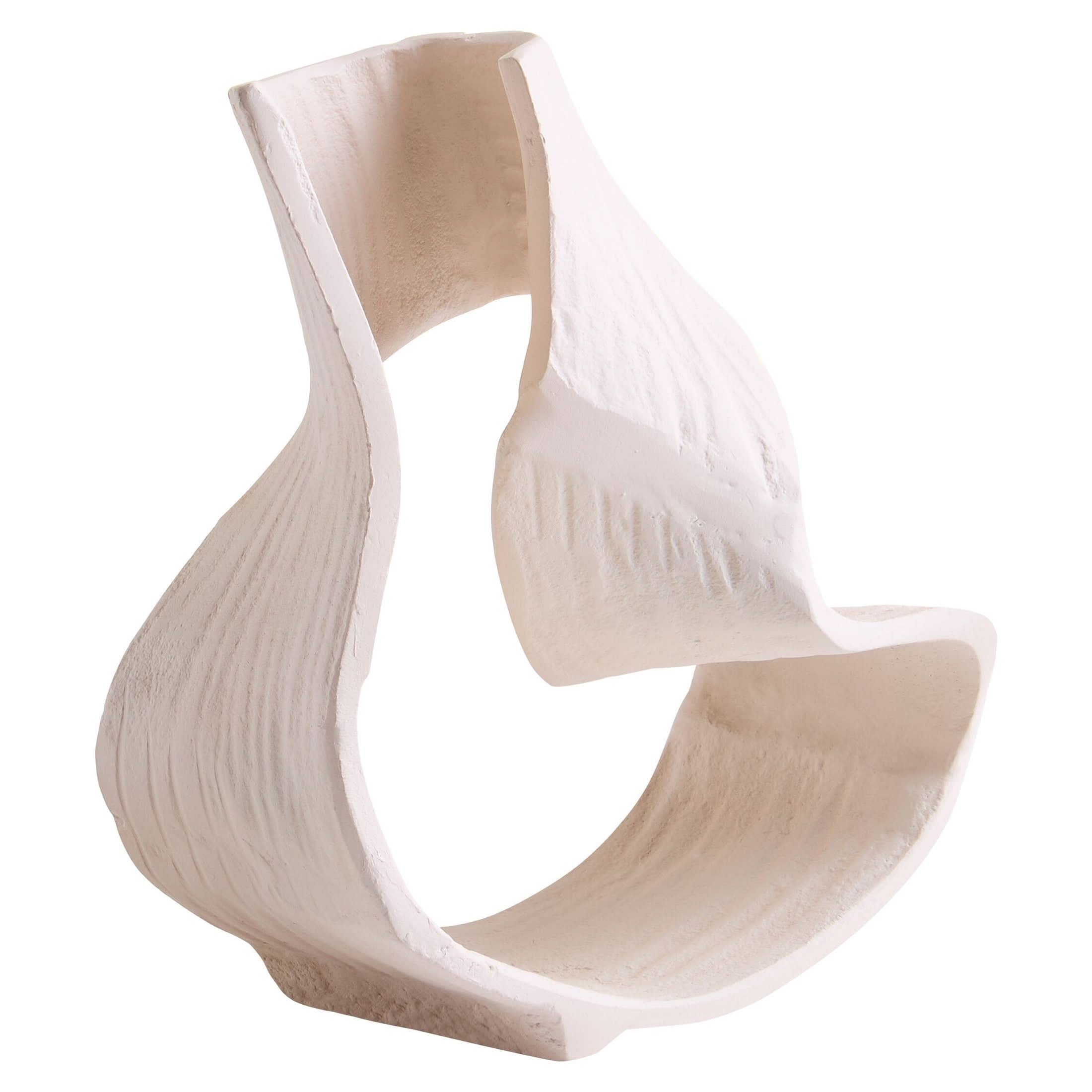 Prato Small Cream Abstract Swirl Sculpture   Nicholas John Interiors