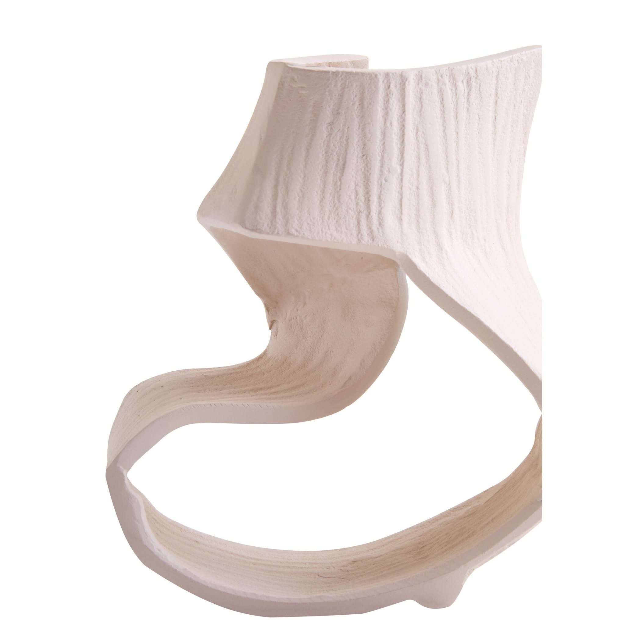 Prato Small Cream Abstract Swirl Sculpture   Nicholas John Interiors
