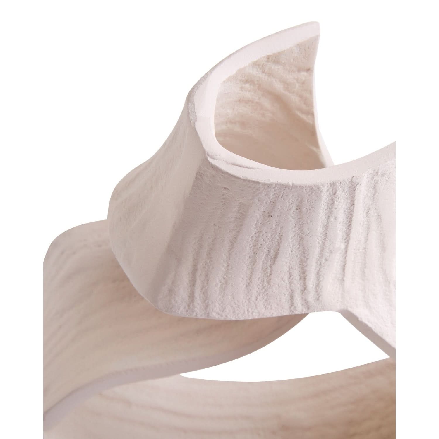 Prato Small Cream Abstract Swirl Sculpture   Nicholas John Interiors