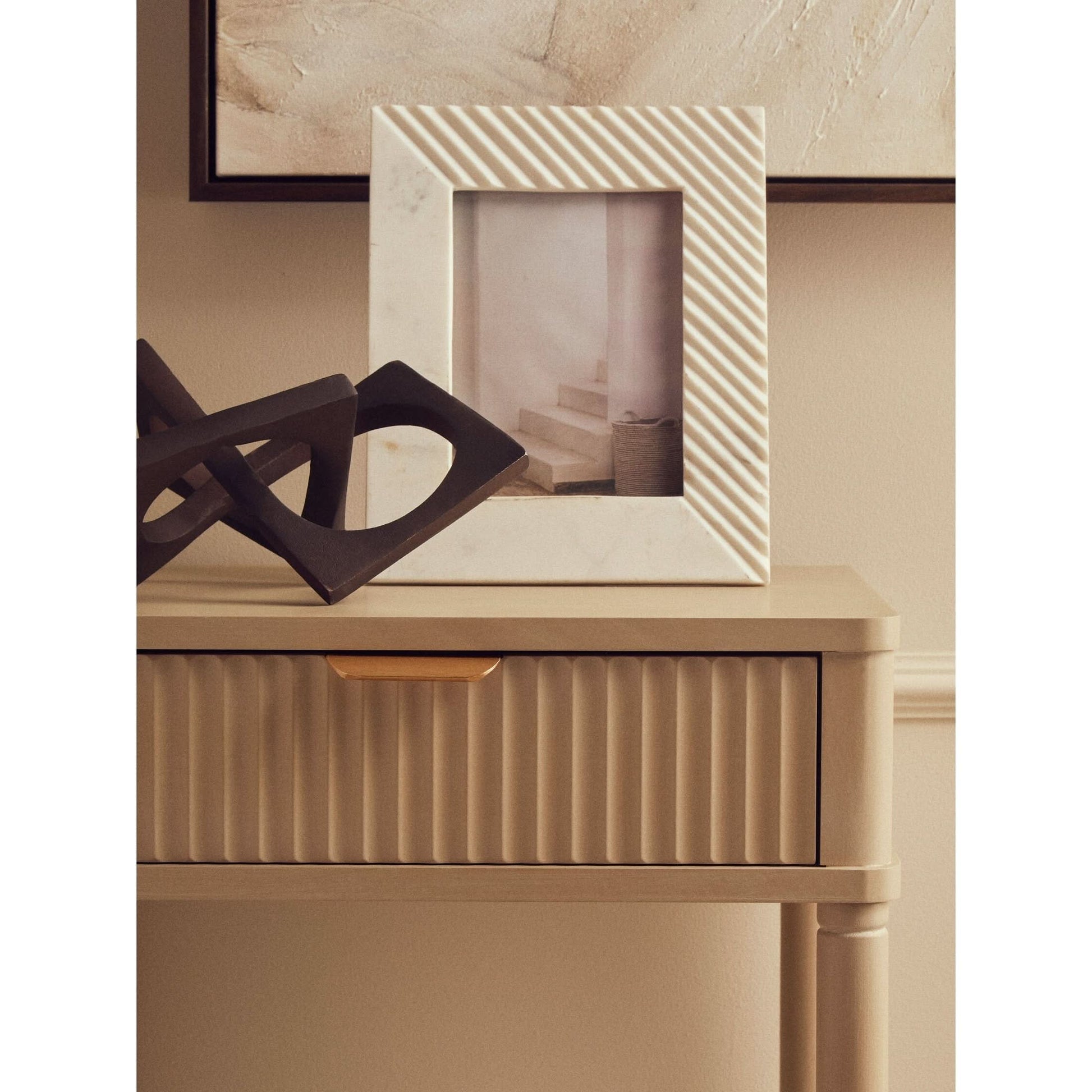 Prato Brown Finish Square Knot Sculpture   Nicholas John Interiors