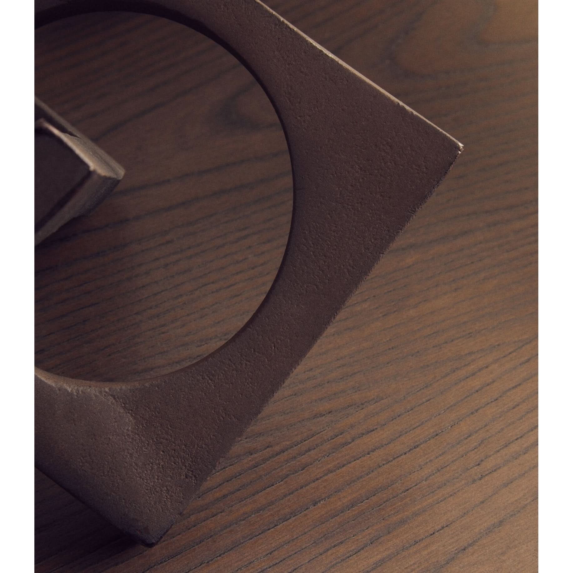 Prato Brown Finish Square Knot Sculpture   Nicholas John Interiors