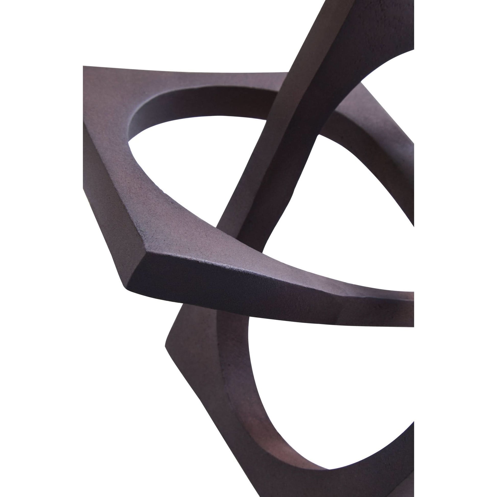 Prato Brown Finish Square Knot Sculpture   Nicholas John Interiors