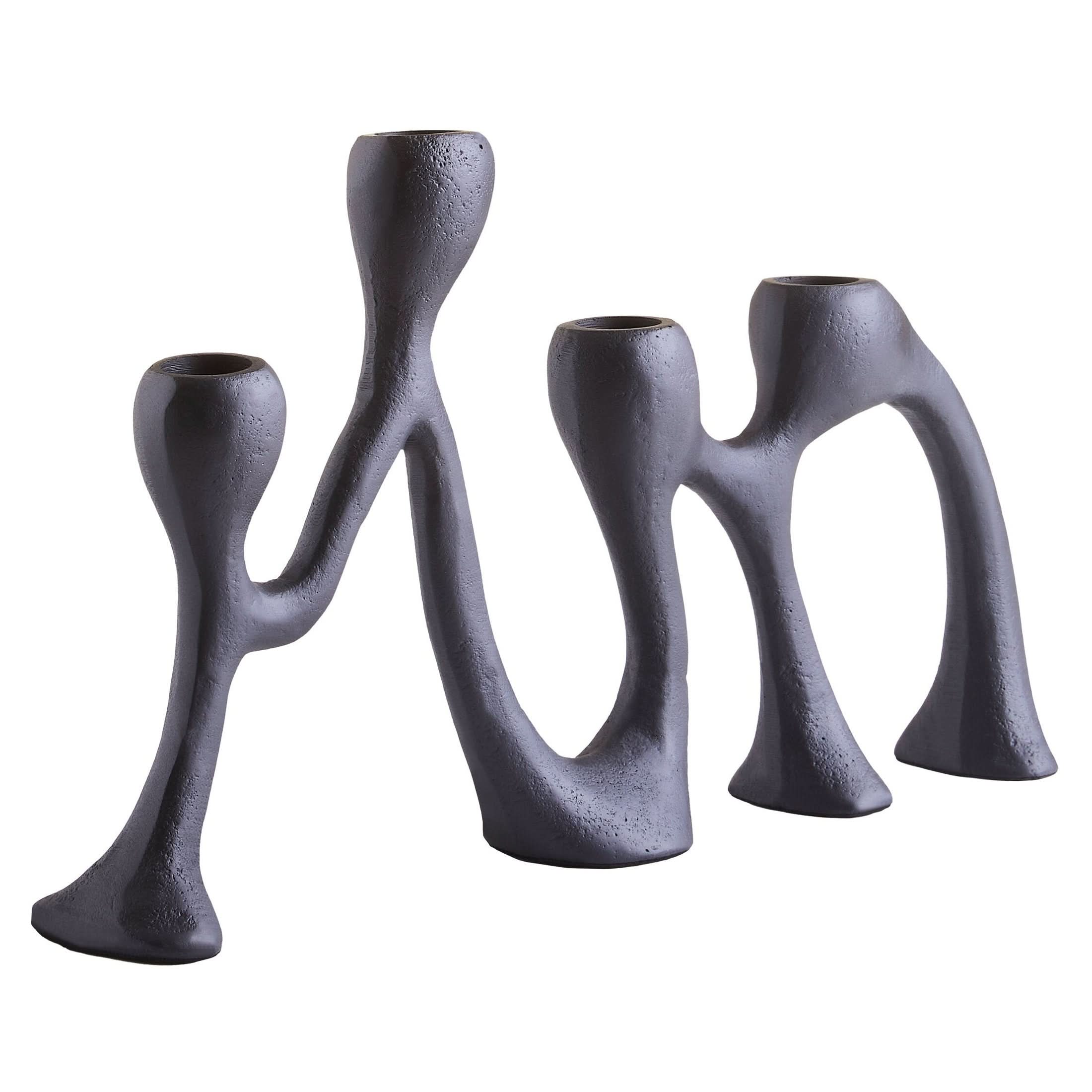 Prato Four Light Black Candle Holder   Nicholas John Interiors