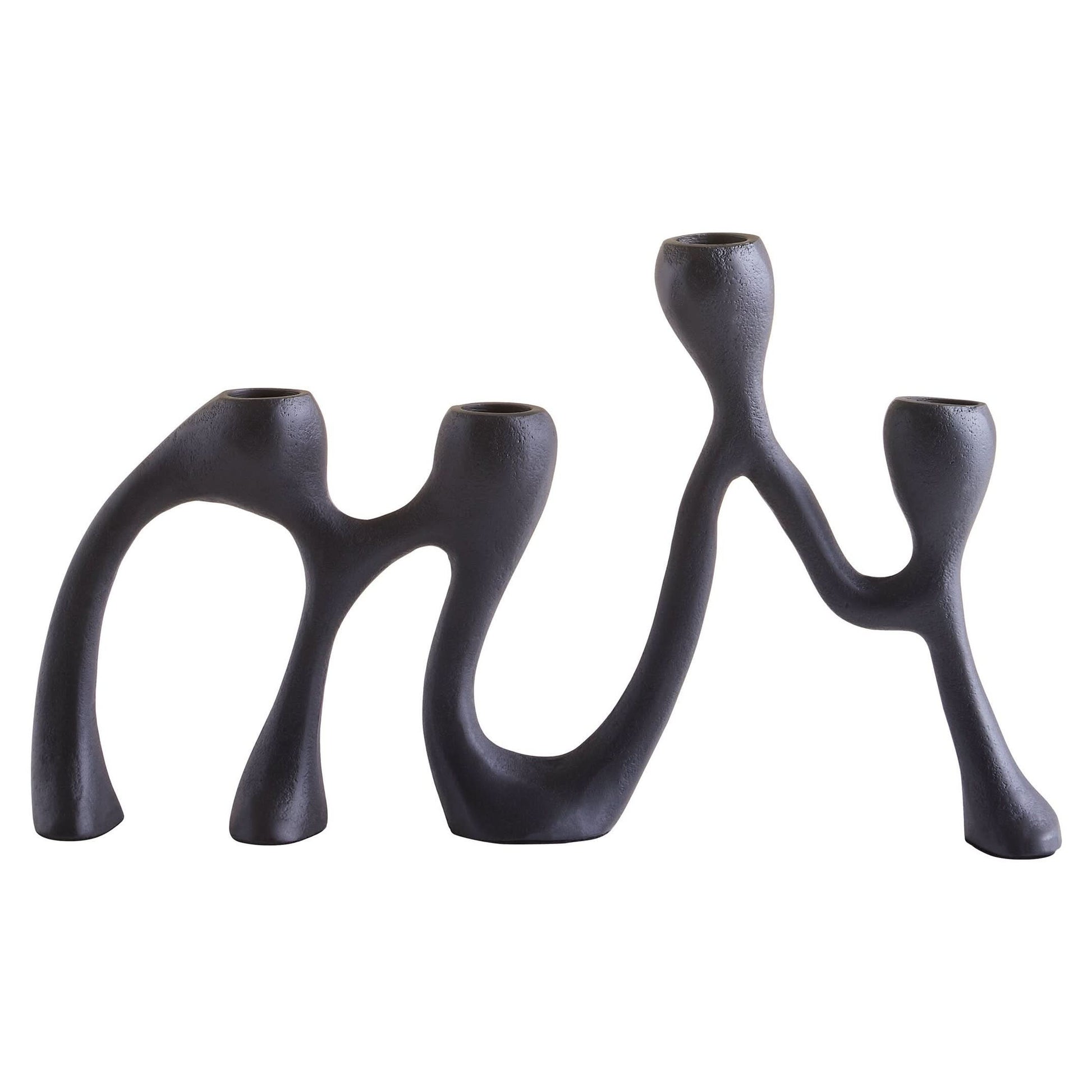 Prato Four Light Black Candle Holder   Nicholas John Interiors