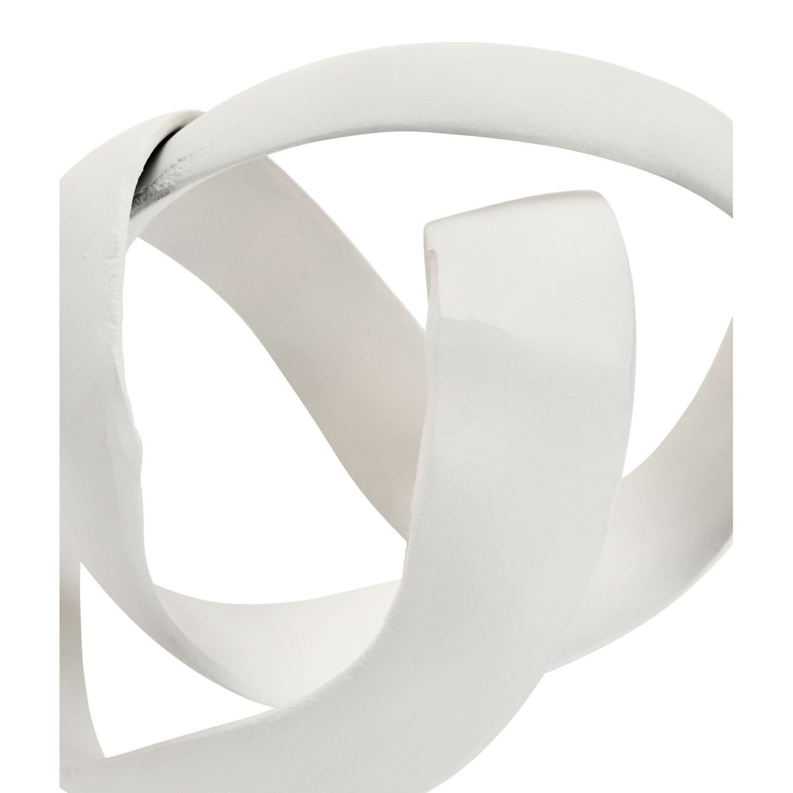 Prato Ivory Finish Knot Sculpture   Nicholas John Interiors
