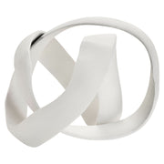 Prato Ivory Finish Knot Sculpture   Nicholas John Interiors