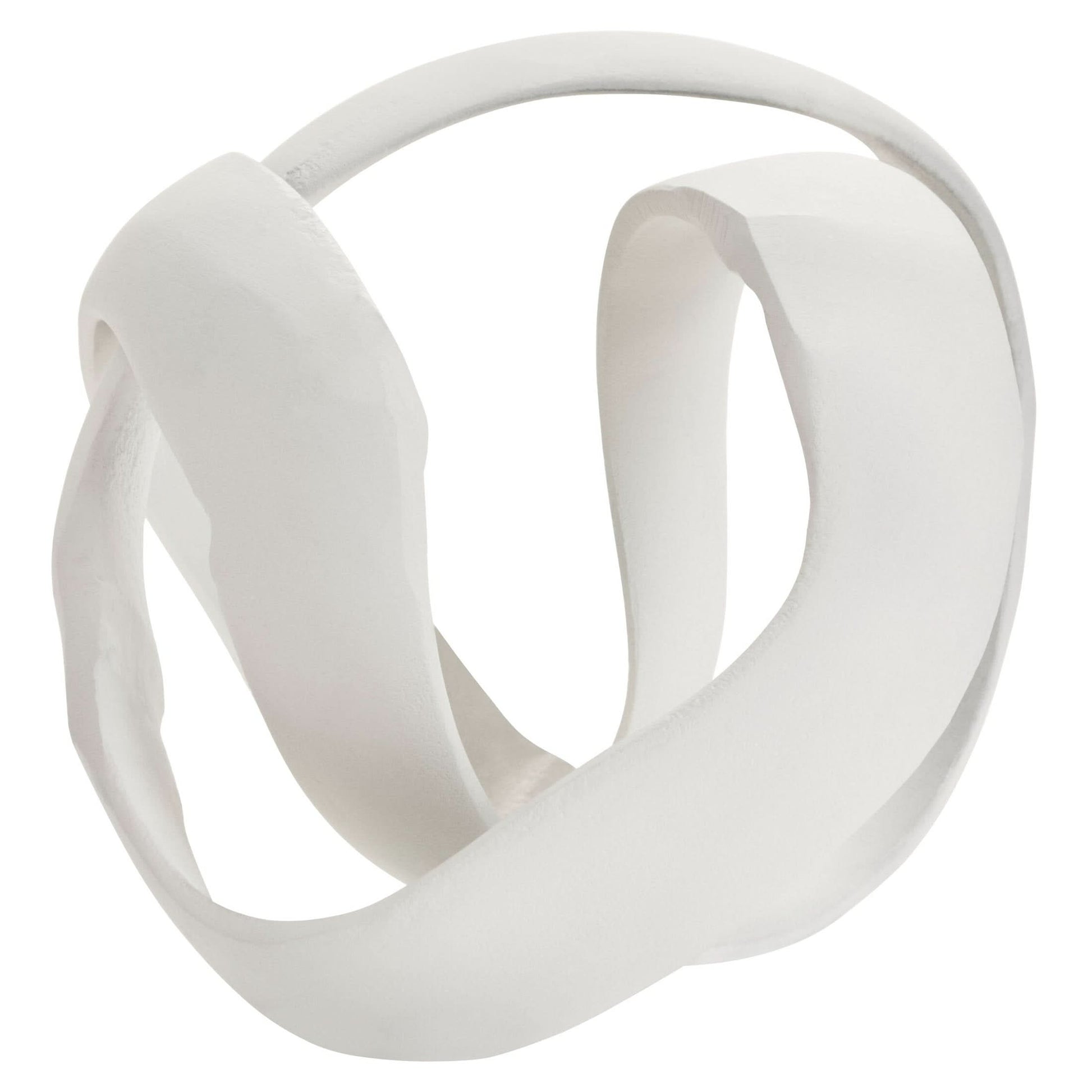 Prato Ivory Finish Knot Sculpture   Nicholas John Interiors