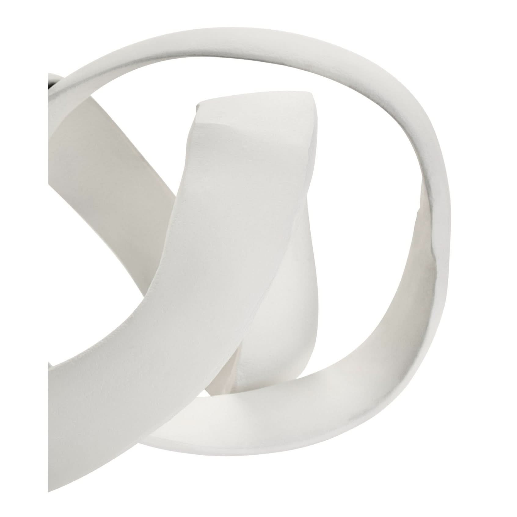 Prato Ivory Finish Knot Sculpture   Nicholas John Interiors
