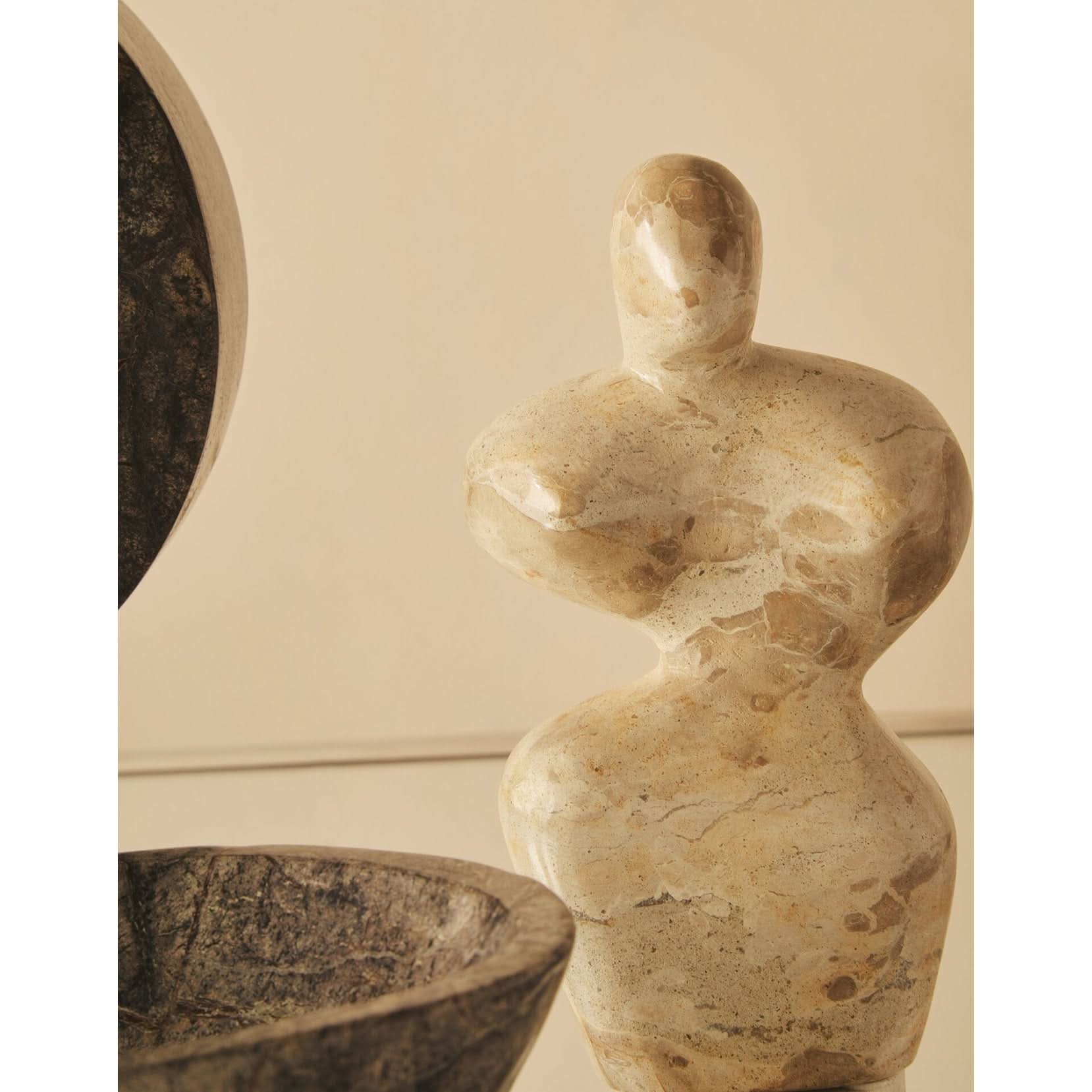 Santino Chocolate Marble Abstract Sculpture   Nicholas John Interiors