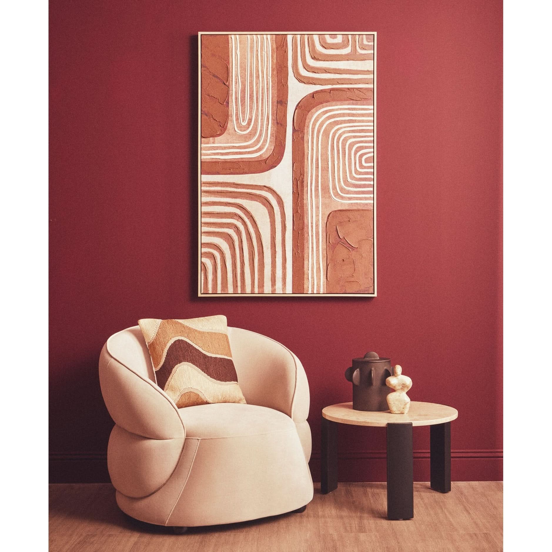 Santino Chocolate Marble Abstract Sculpture   Nicholas John Interiors