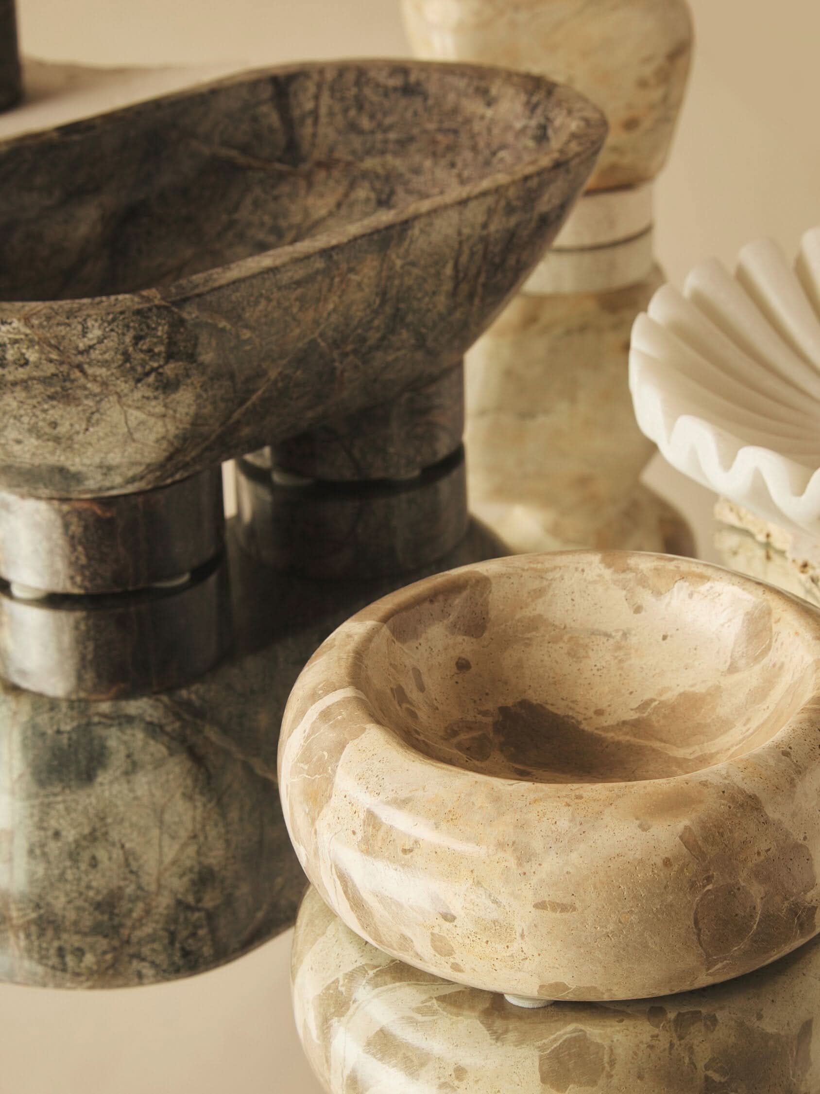 Santino Chocolate Marble Trinket Bowl   Nicholas John Interiors