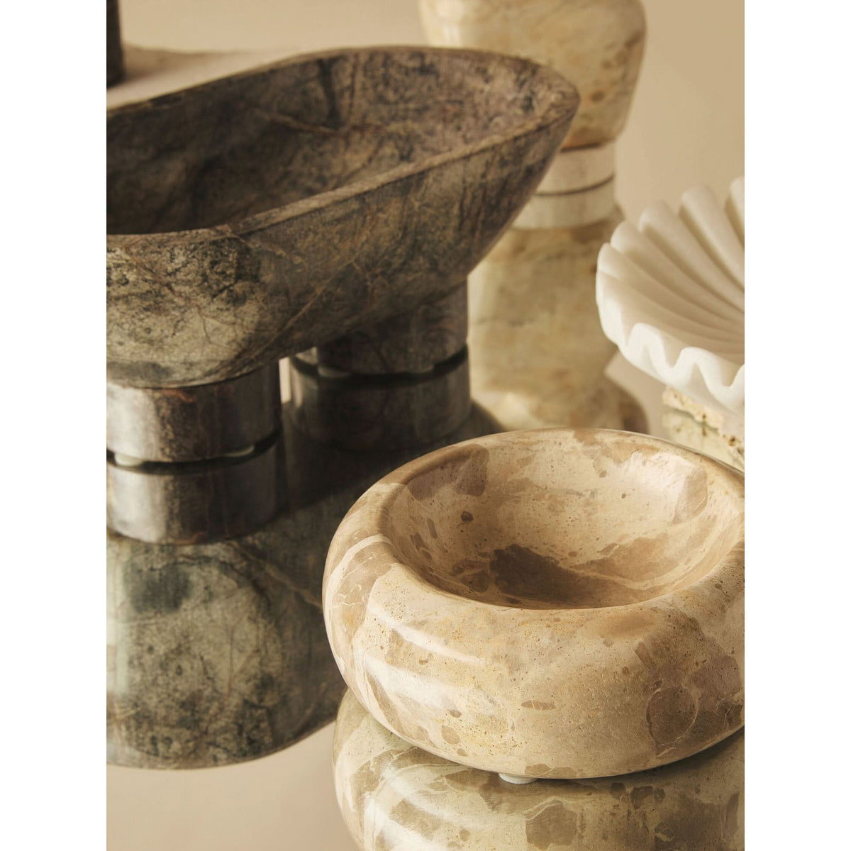 Santino Chocolate Marble Trinket Bowl   Nicholas John Interiors