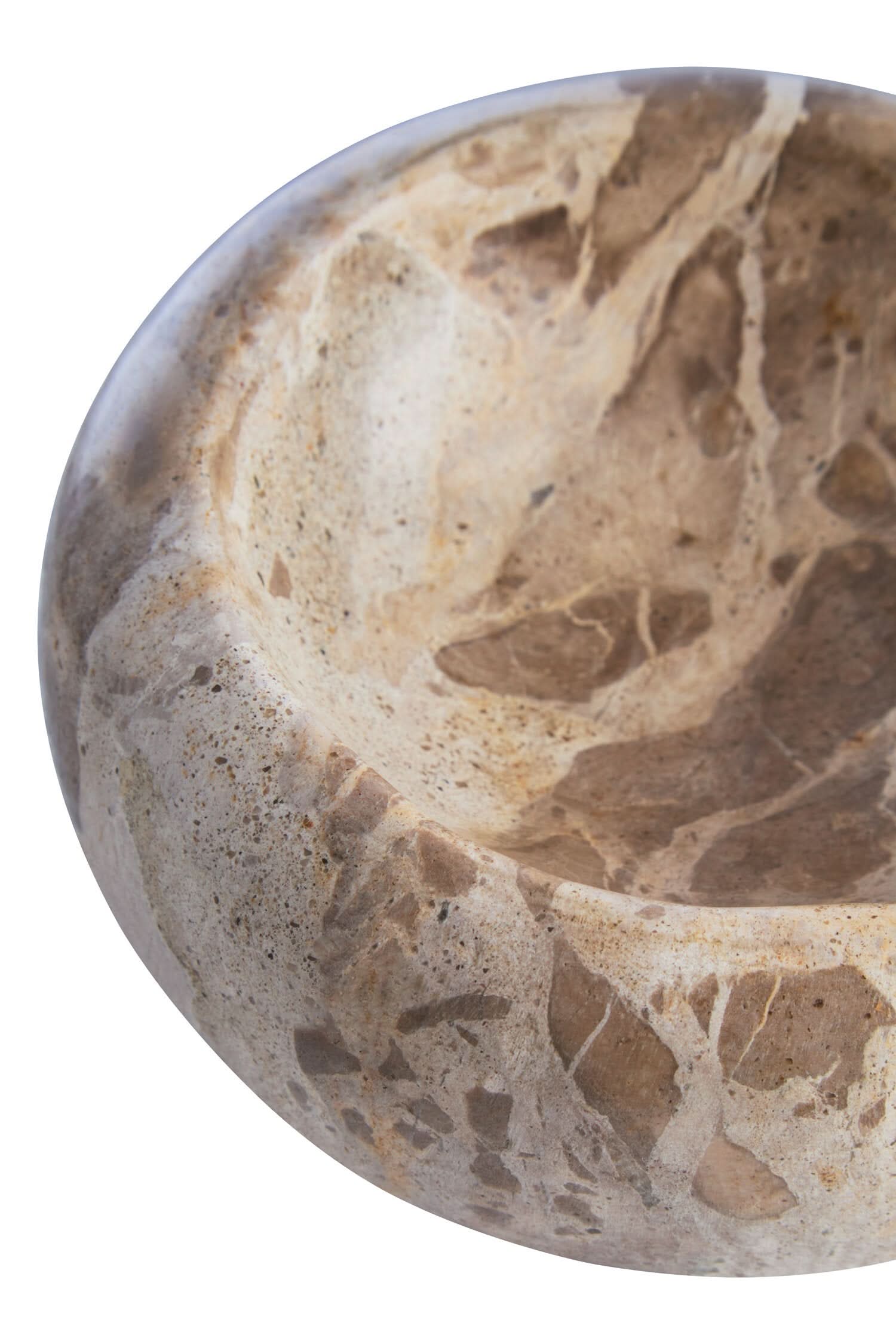 Santino Chocolate Marble Trinket Bowl   Nicholas John Interiors