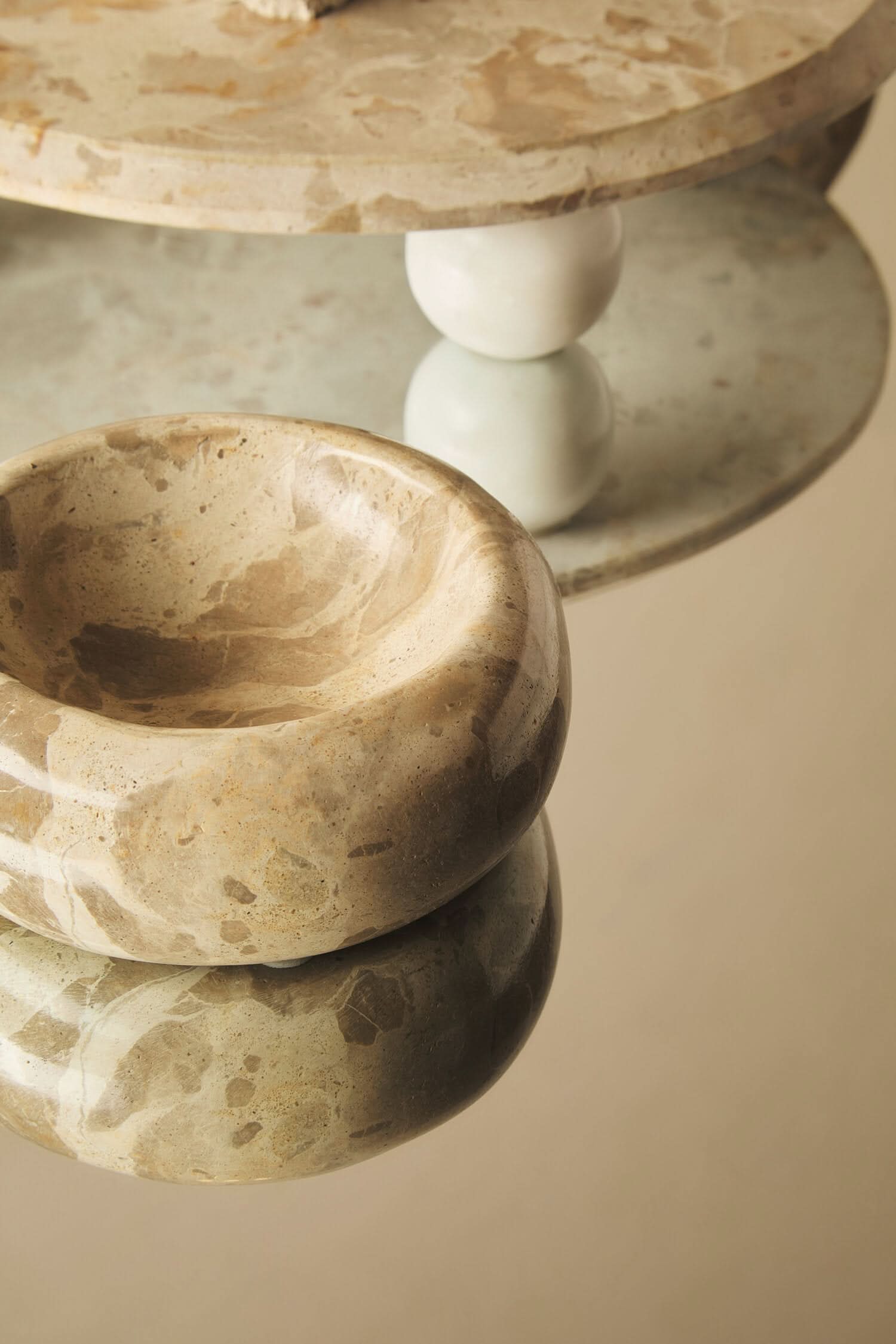 Santino Chocolate Marble Trinket Bowl   Nicholas John Interiors