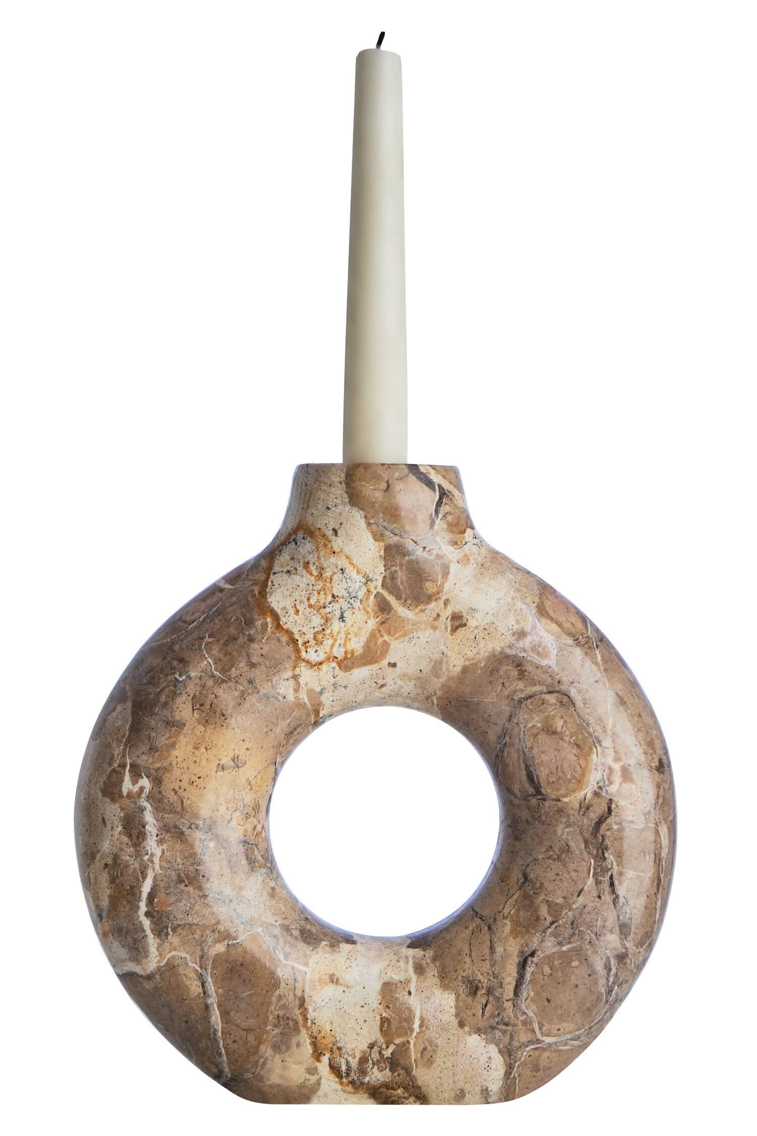 Santino Chocolate Marble Vase   Nicholas John Interiors