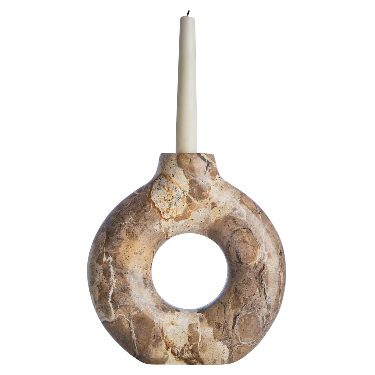 Santino Chocolate Marble Vase   Nicholas John Interiors