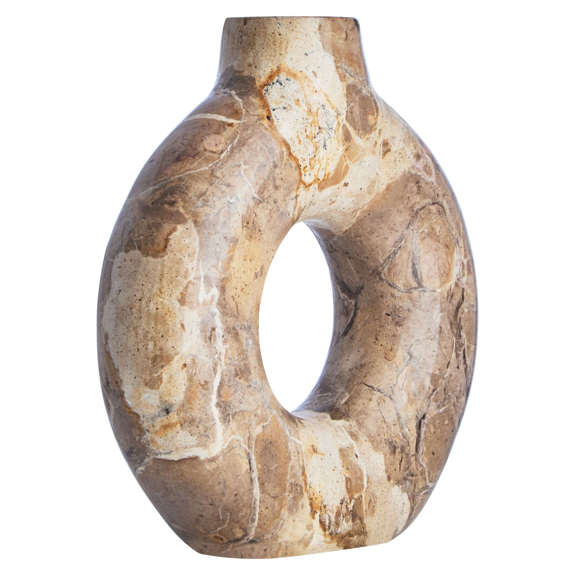 Santino Chocolate Marble Vase   Nicholas John Interiors