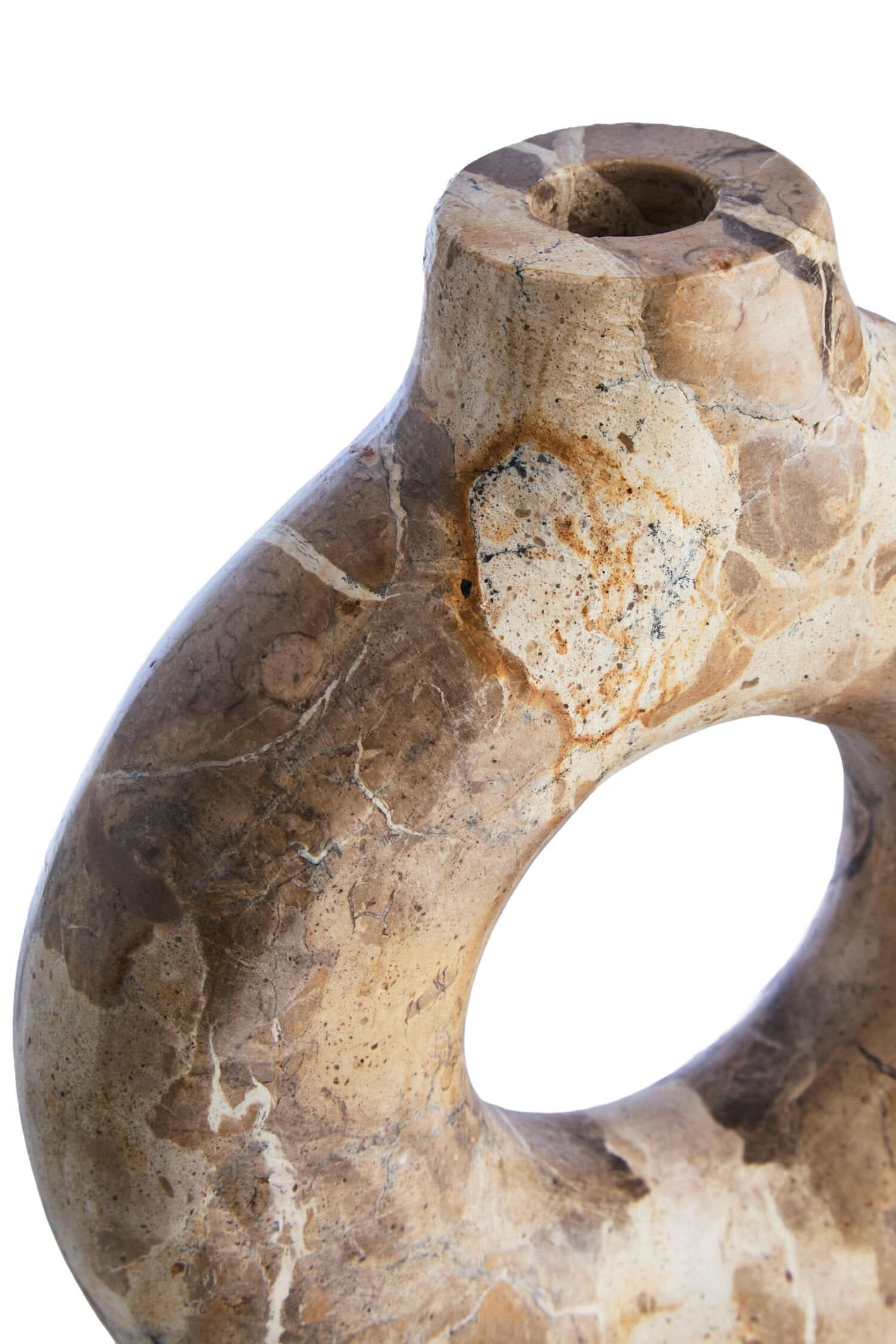 Santino Chocolate Marble Vase   Nicholas John Interiors