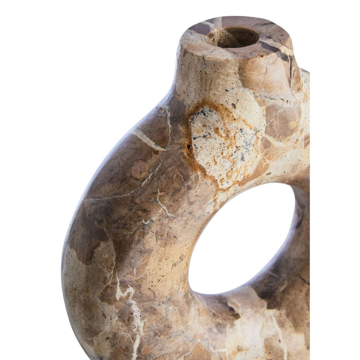 Santino Chocolate Marble Vase   Nicholas John Interiors