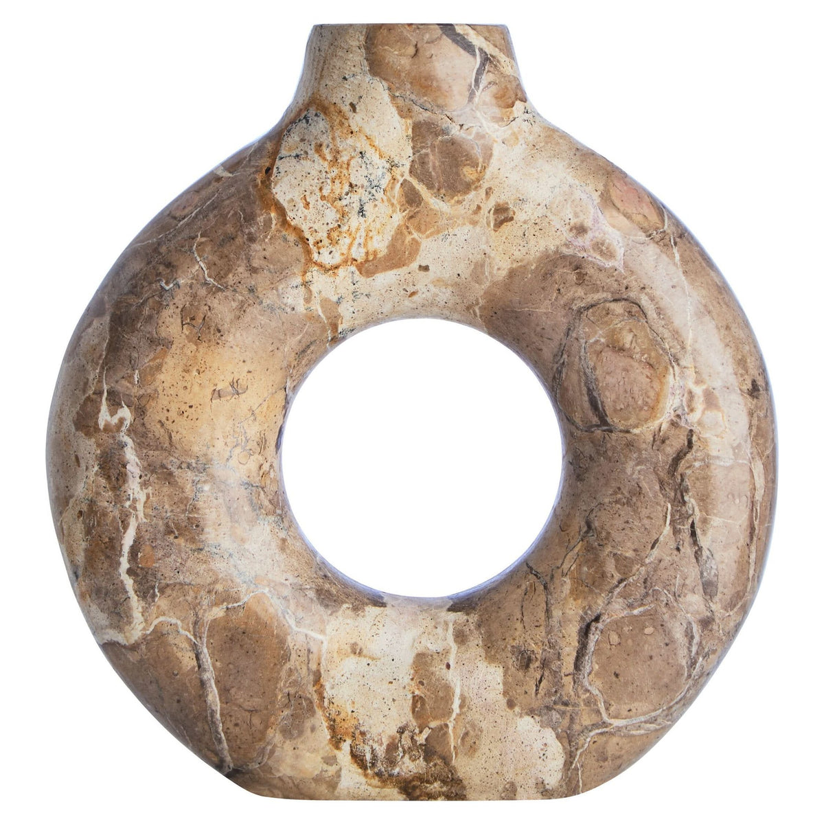 Santino Chocolate Marble Vase   Nicholas John Interiors