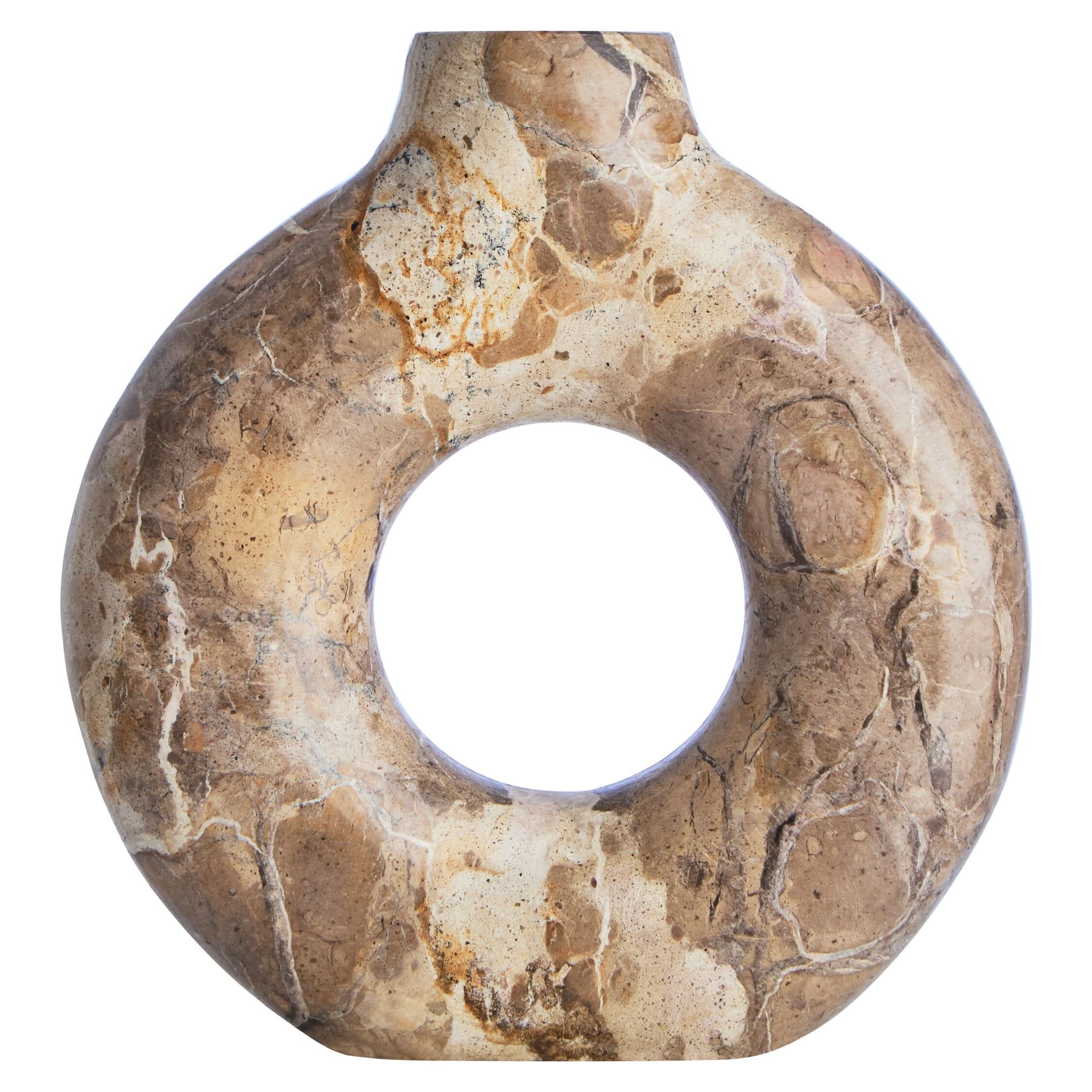 Santino Chocolate Marble Vase   Nicholas John Interiors