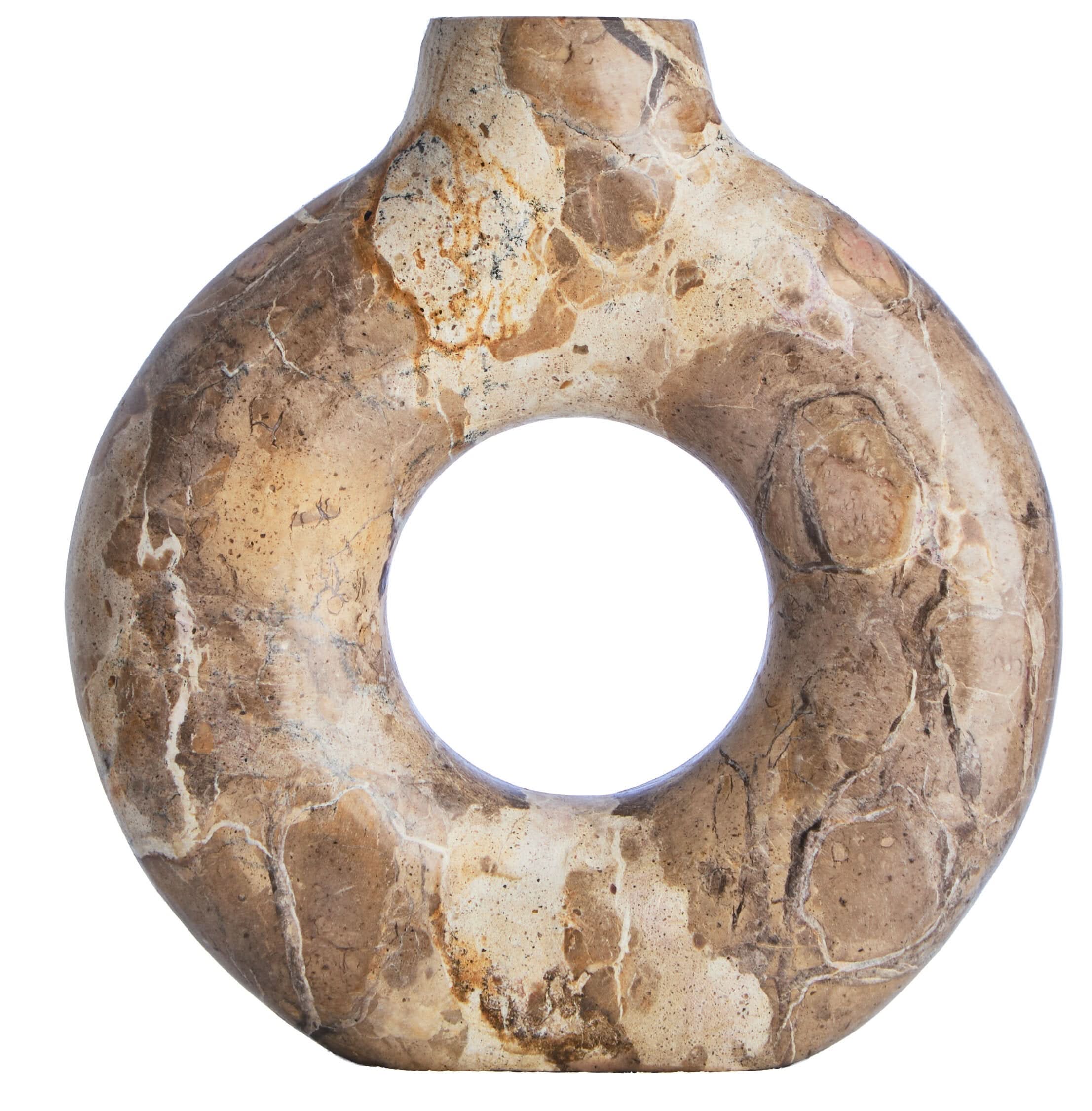 Santino Chocolate Marble Vase   Nicholas John Interiors