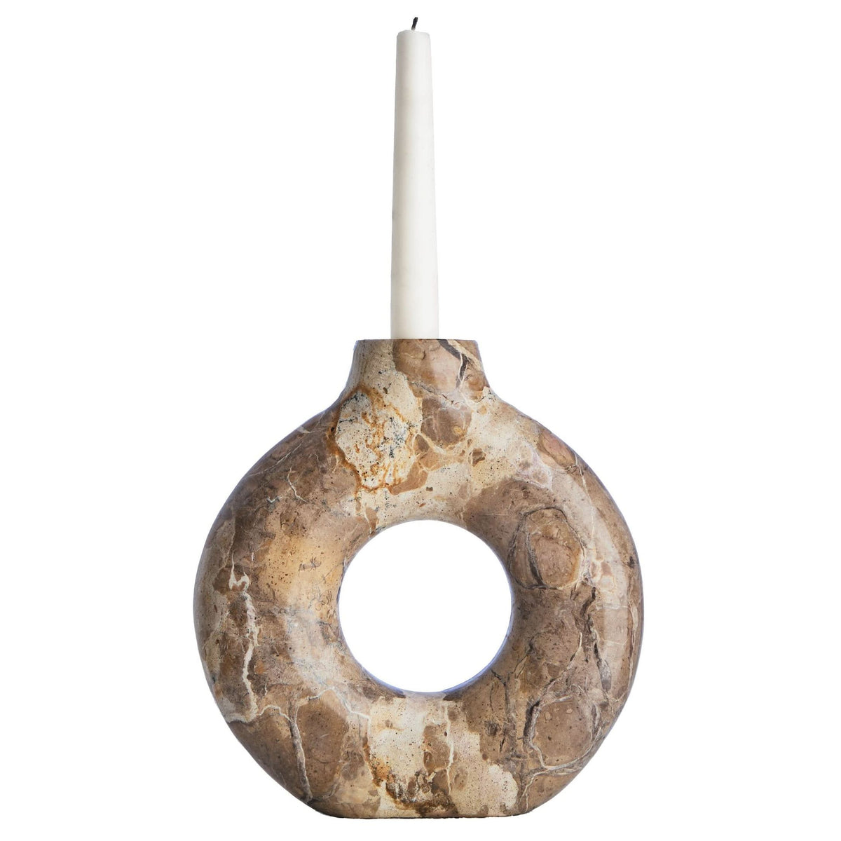 Santino Chocolate Marble Vase   Nicholas John Interiors