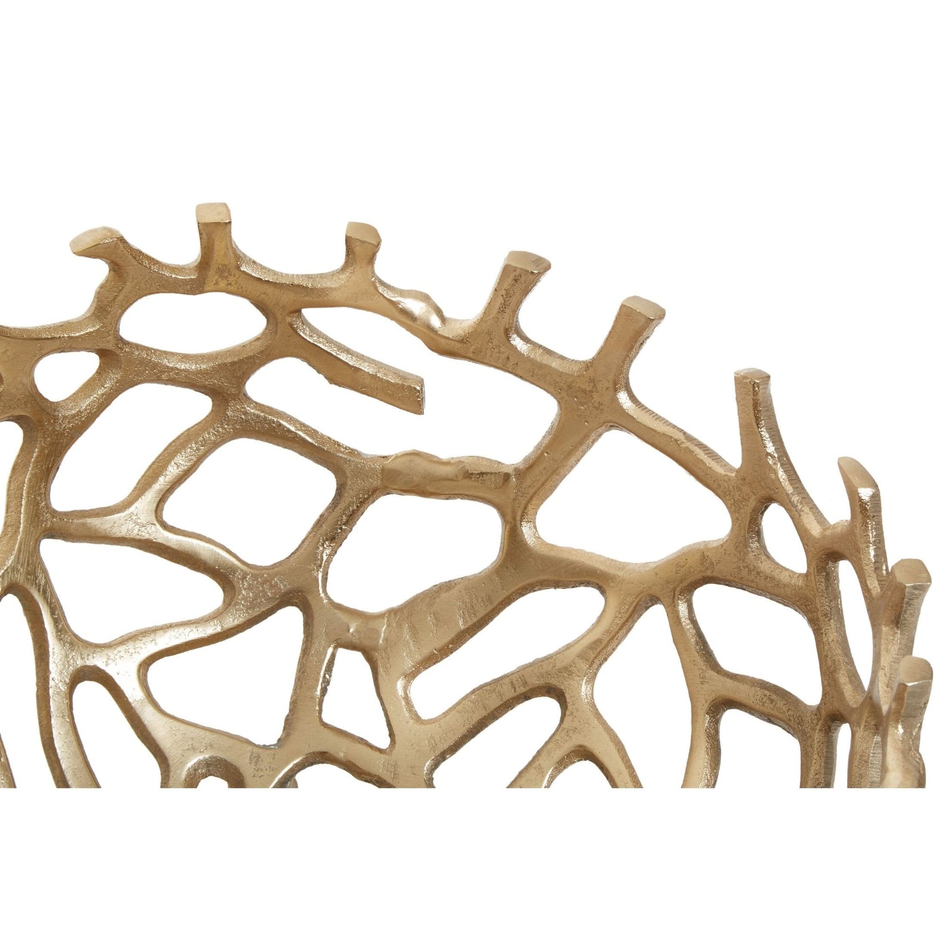 Prato Small Gold Finish Coral Effect Bowl   Nicholas John Interiors