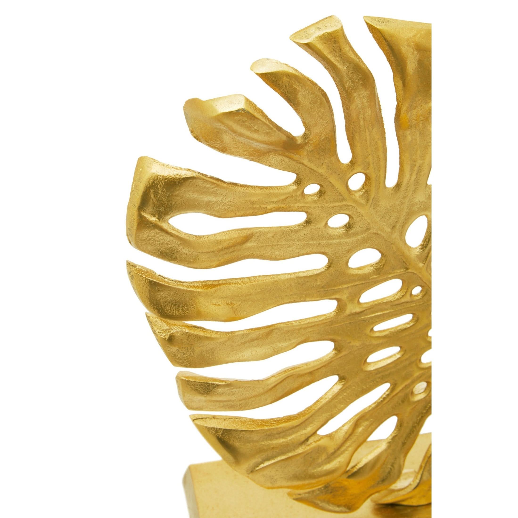Lena Prato Gold Finish Monstera Leaf Sculpture   Nicholas John Interiors