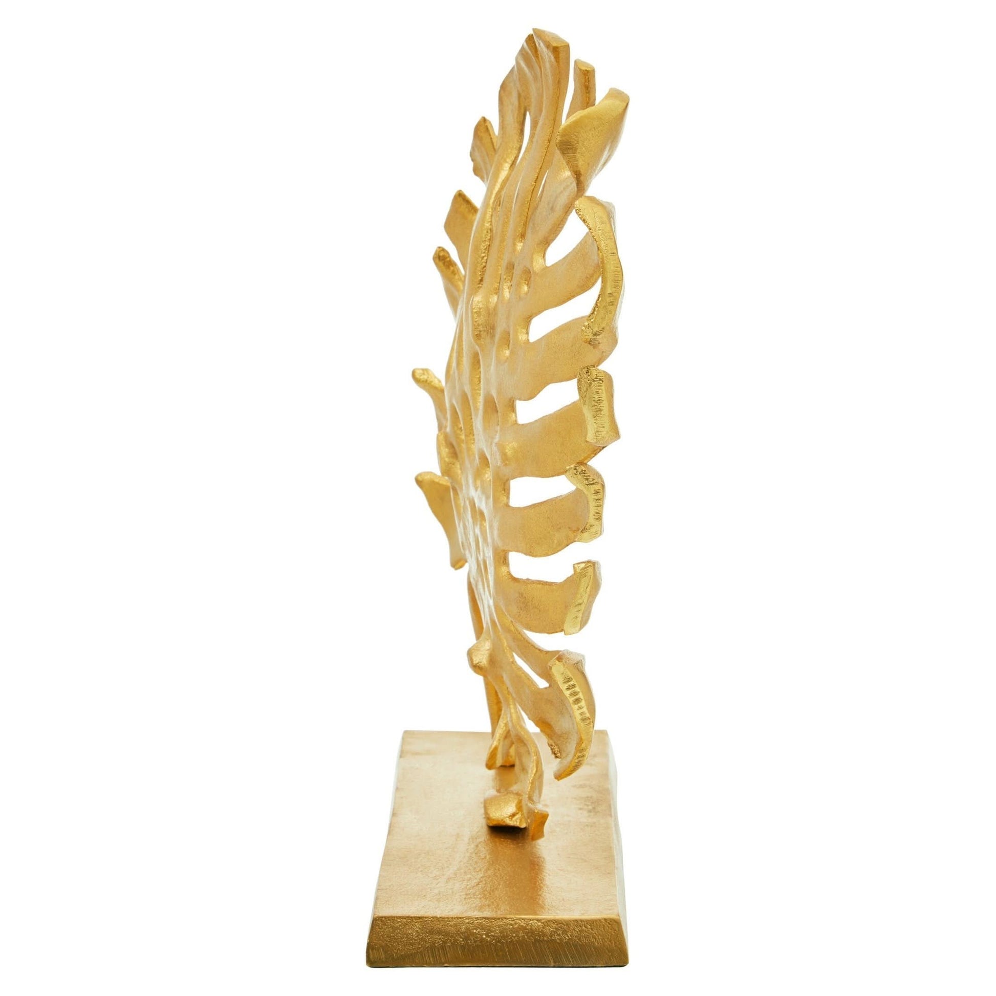 Lena Prato Gold Finish Monstera Leaf Sculpture   Nicholas John Interiors