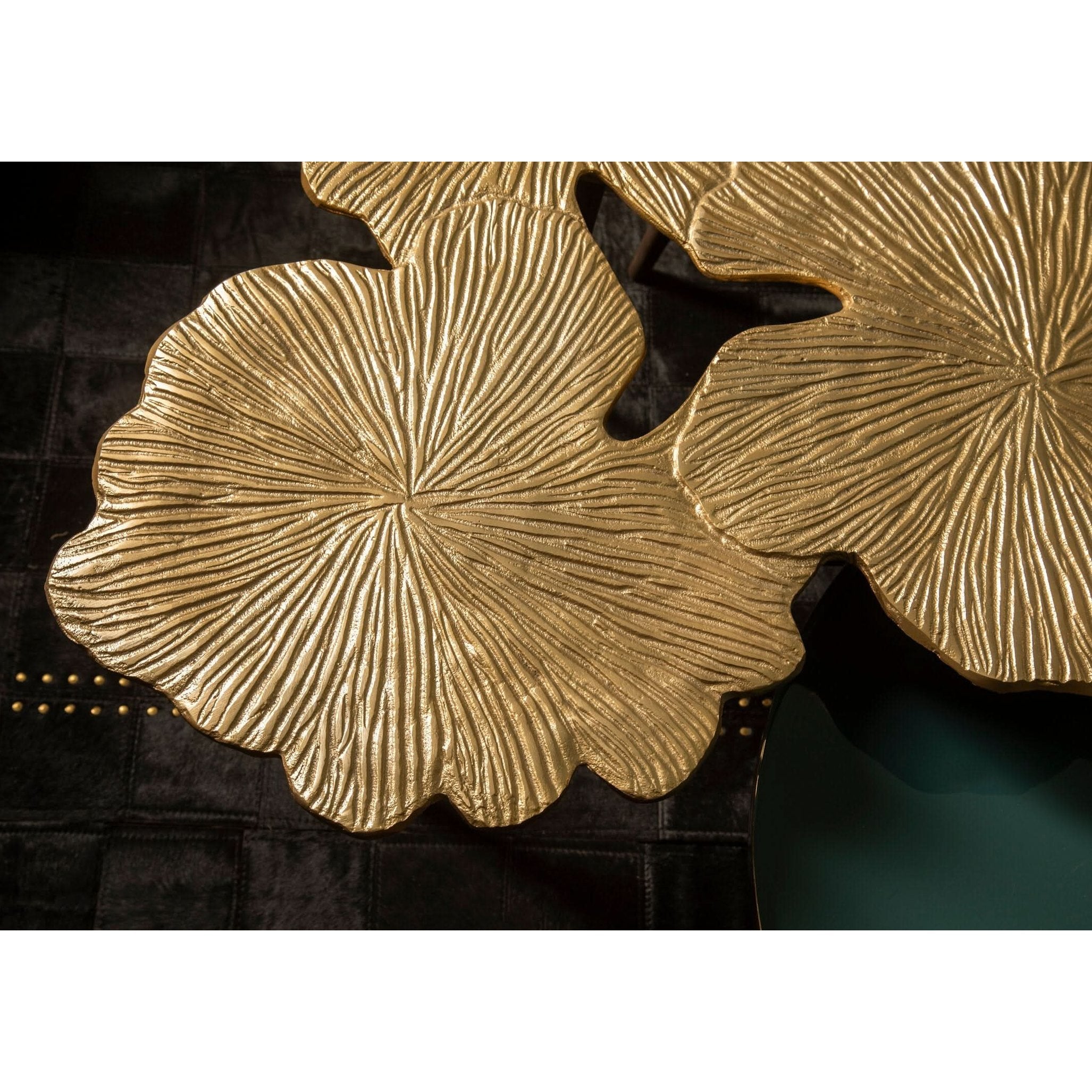 Prato Gingko Gold Top Large Side Table   Nicholas John Interiors