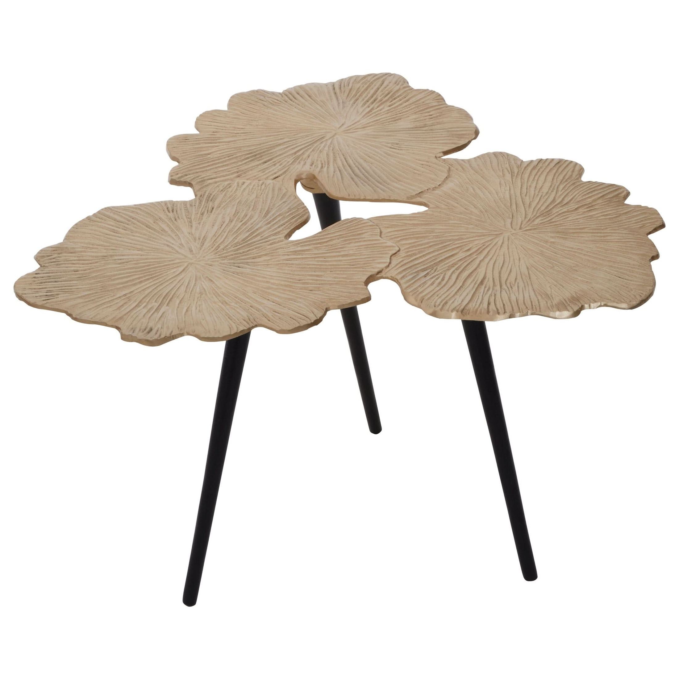 Prato Gingko Gold Top Large Side Table   Nicholas John Interiors