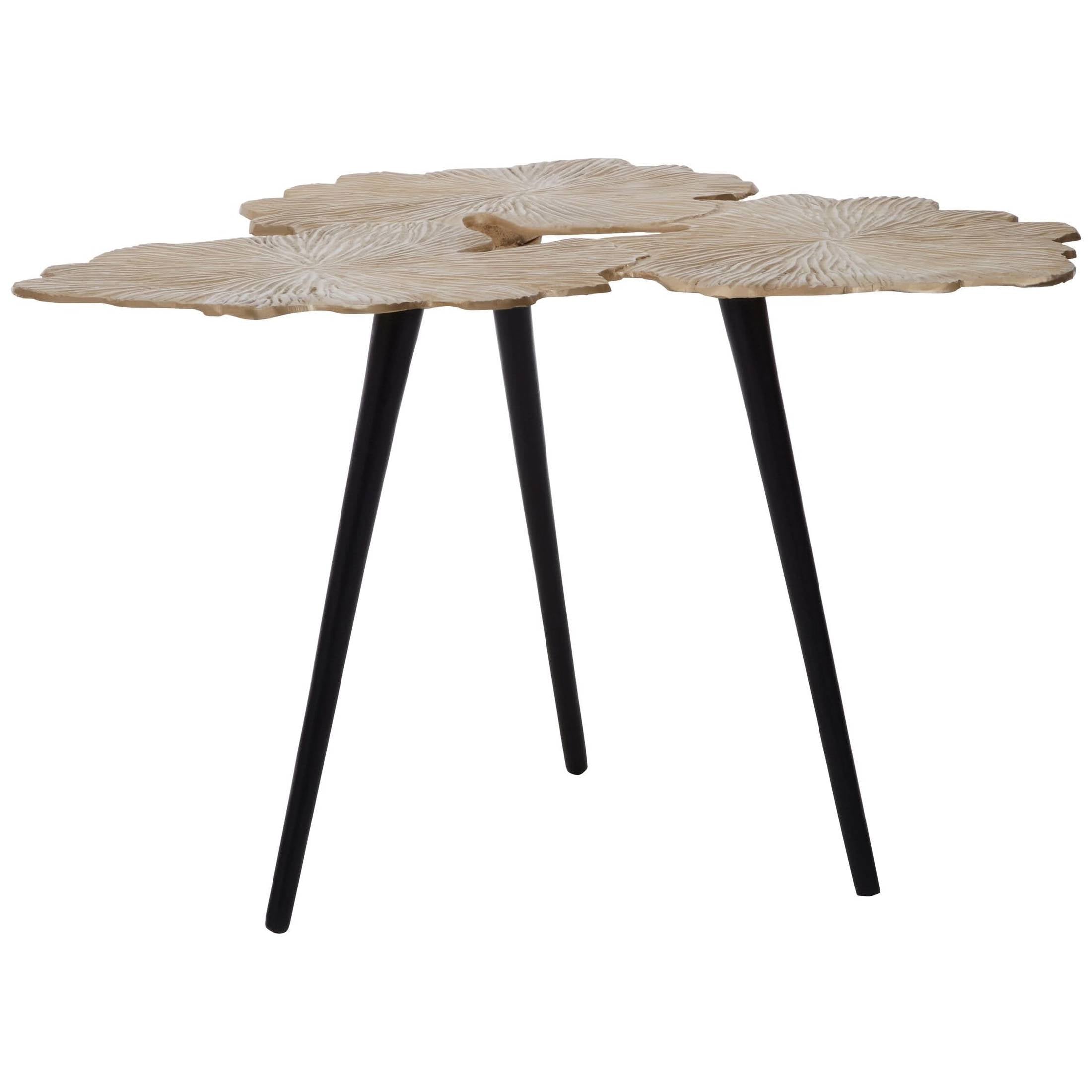 Prato Gingko Gold Top Large Side Table   Nicholas John Interiors
