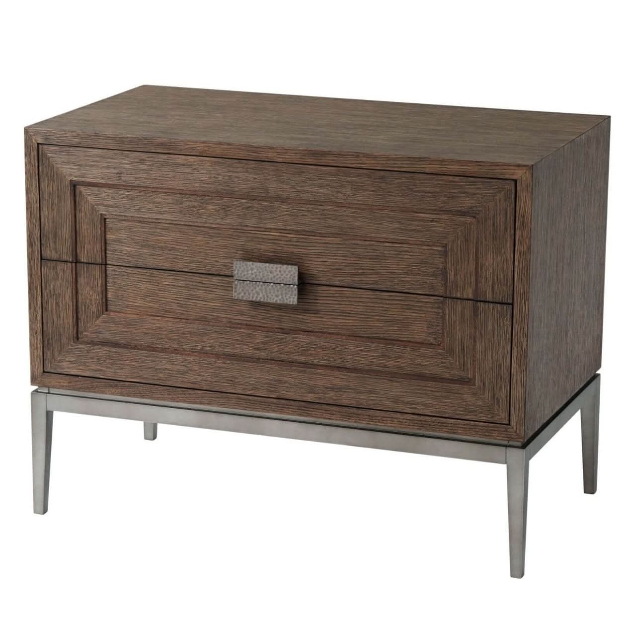 Theodore Alexander Genevra Bedside Chest in Charteris Finish   Nicholas John Interiors
