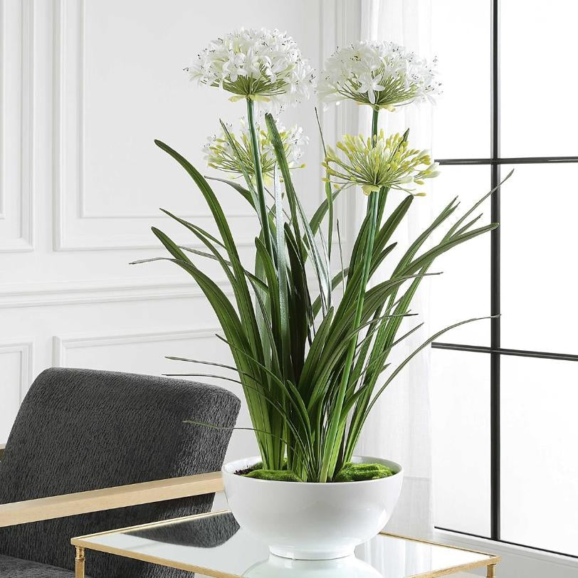 Uttermost Purity Agapanthus Centerpiece