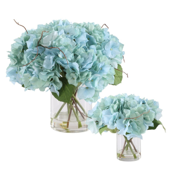Uttermost Tranquil Blooms In Glass Vases Set of 2