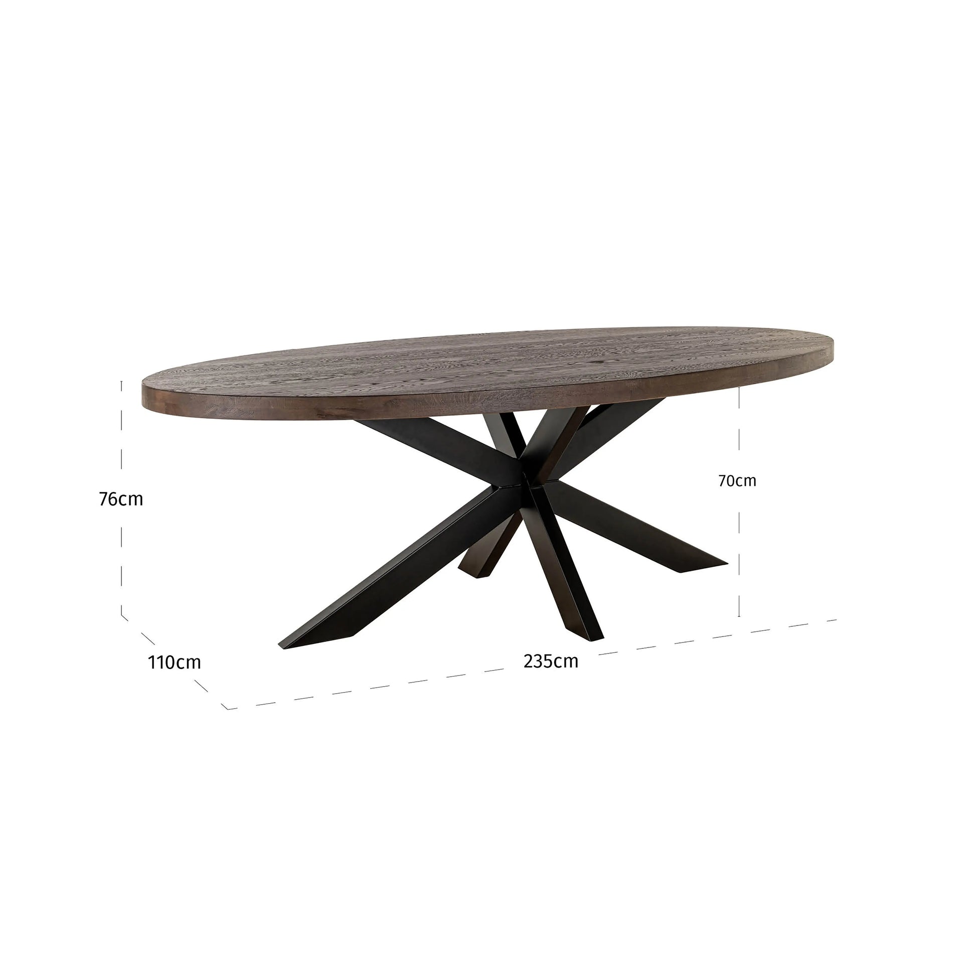 Richmond Interiors Watson Dining Table in Dark Brown  Nicholas John Interiors