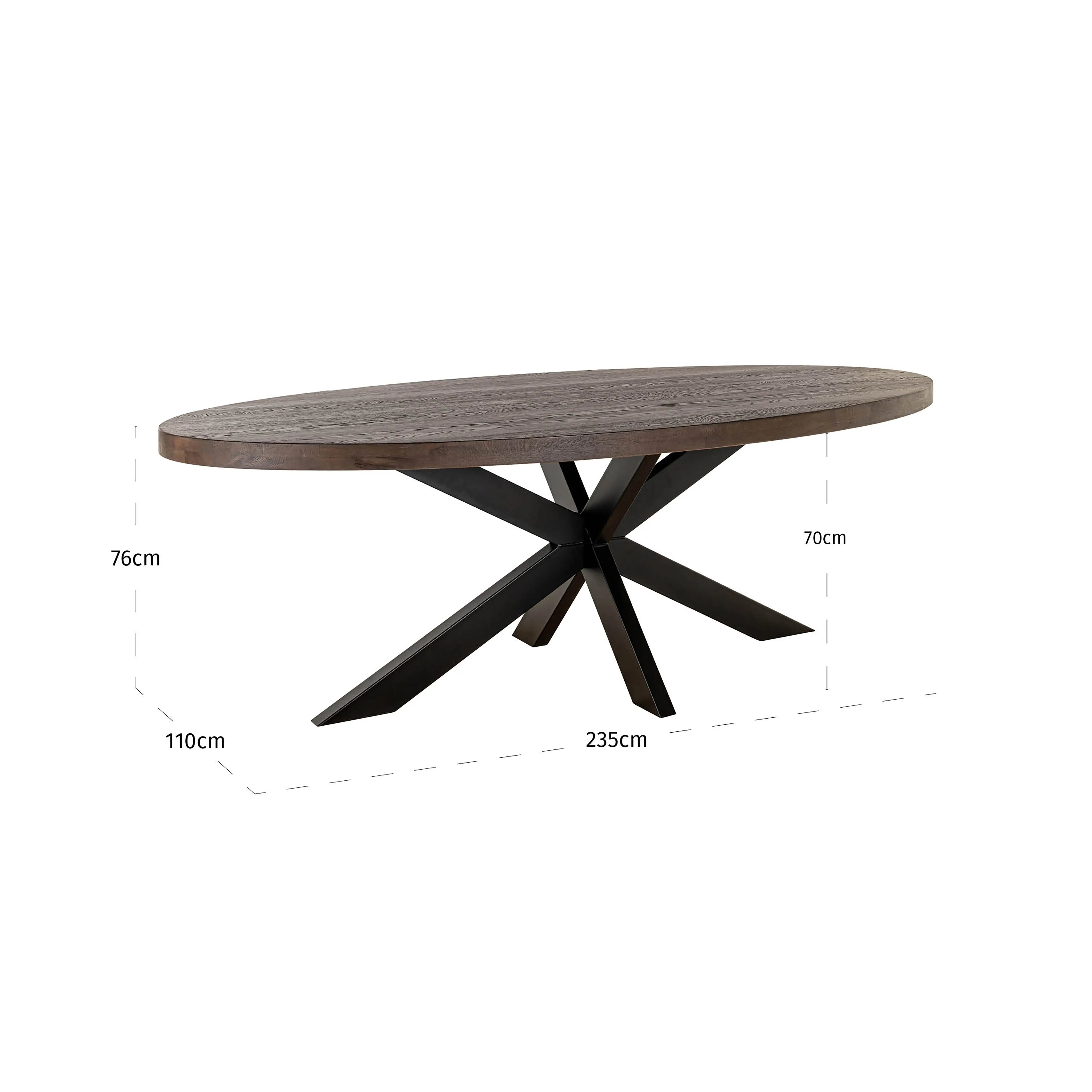 Richmond Interiors Watson Dining Table in Dark Brown  Nicholas John Interiors