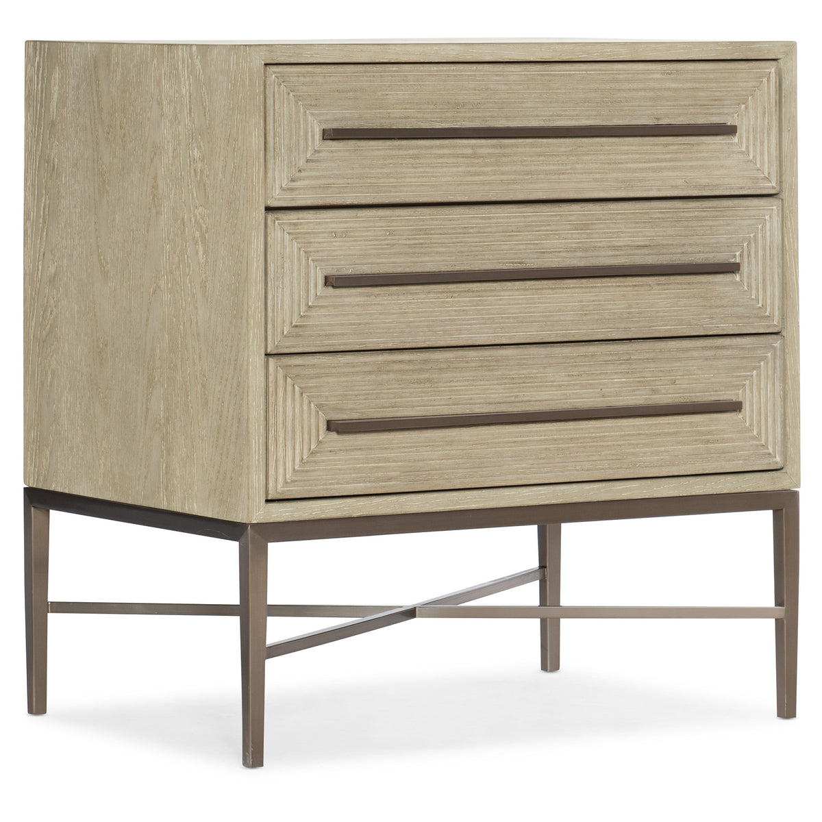 Hooker Furniture Cascade Three-Drawer Bedside Table