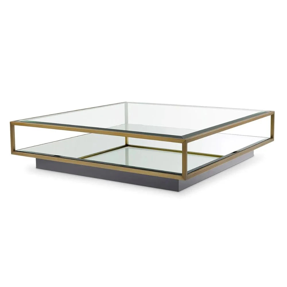 Eichholtz Tortona Large Coffee Table Brushed Brass - CLEARANCE - BRAND NEW BOXED
