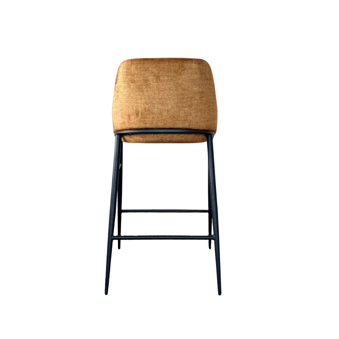 Vai Barstool - Bella Velour Amber   Nicholas John Interiors
