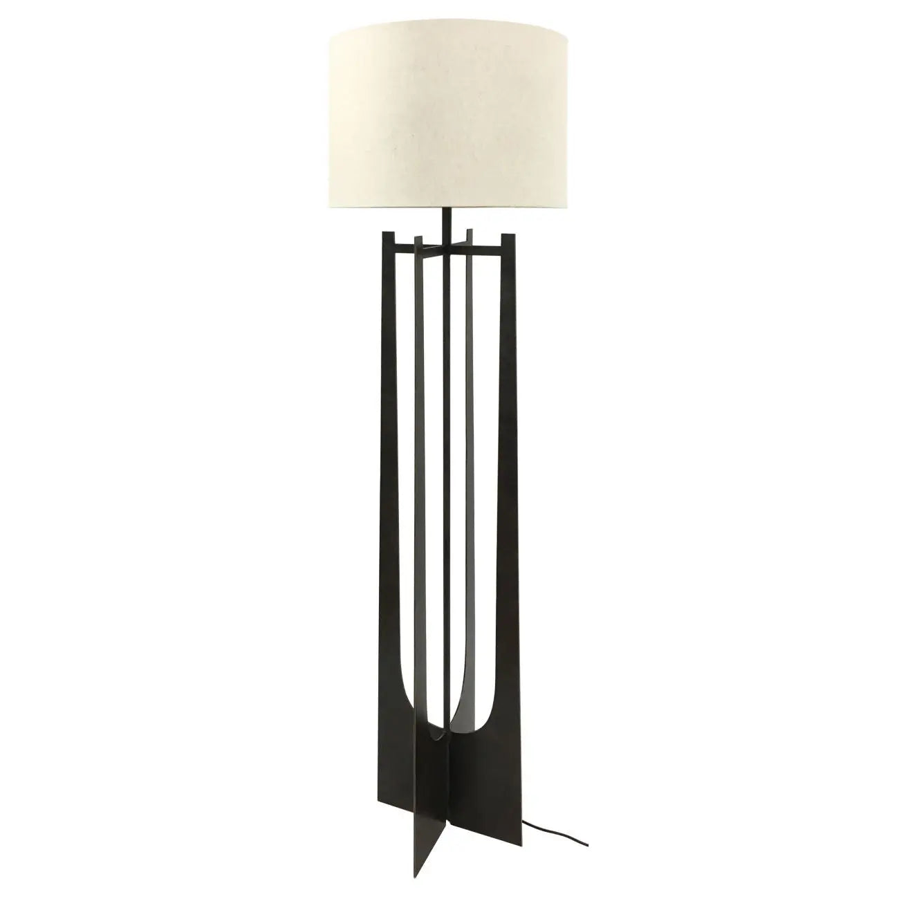 Glenmore Hammered Iron Floor Lamp Gilded Oak Finish - E27 60W  Nicholas John Interiors
