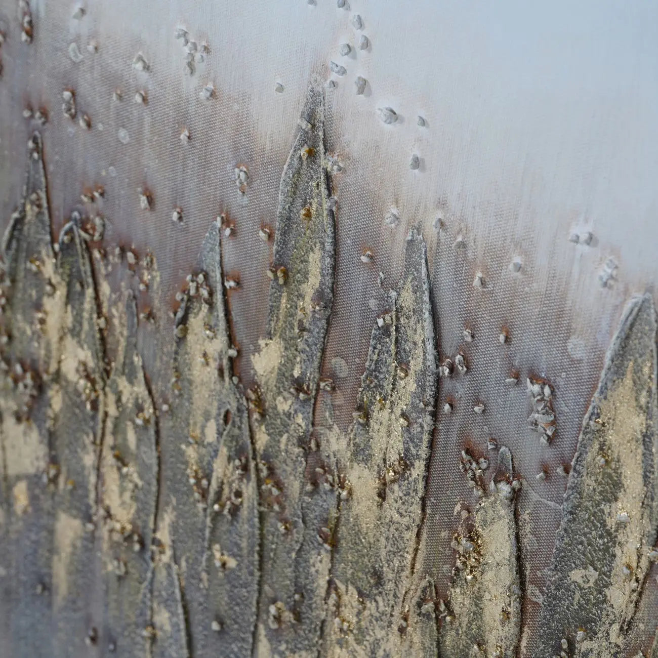 Abstract Golden Reeds Canvas 150x75cm  Nicholas John Interiors