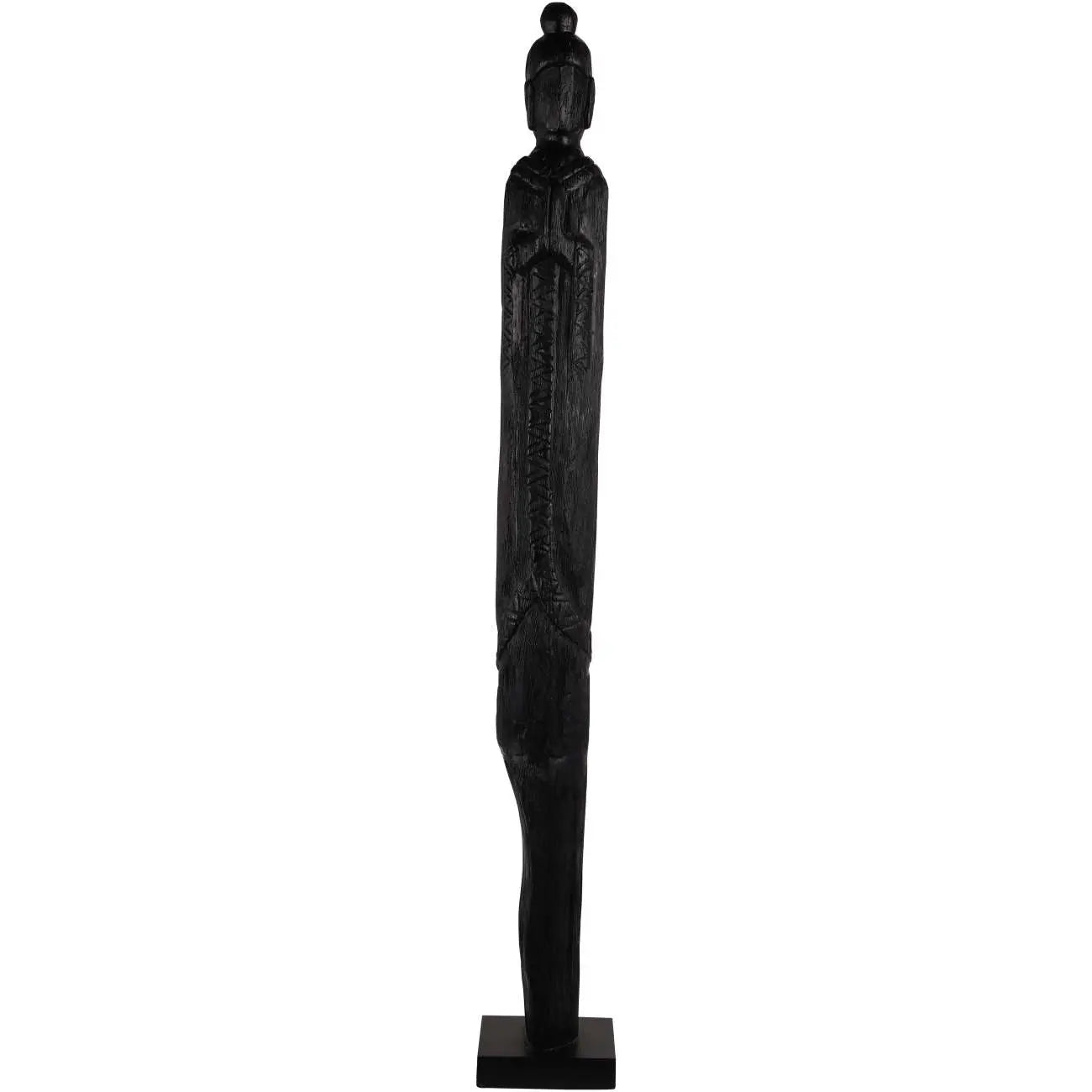 Abstract Black Burnished Standing Buddha  Nicholas John Interiors