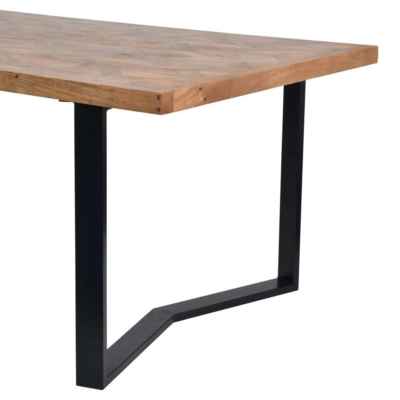 Marshall II Geometric Wooden Dining Table 220cm  Nicholas John Interiors