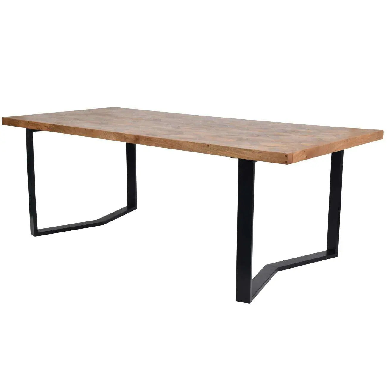 Marshall II Geometric Wooden Dining Table 220cm  Nicholas John Interiors