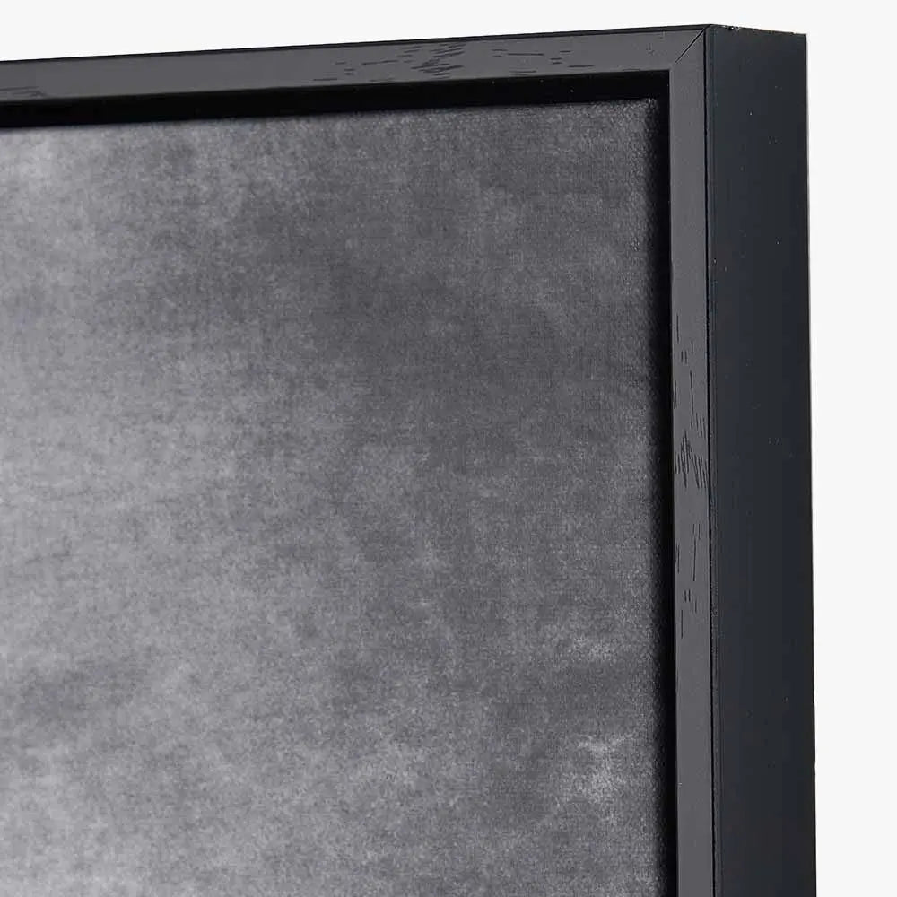 Monochrome Abstract Square Canvas with Black Frame  Nicholas John Interiors