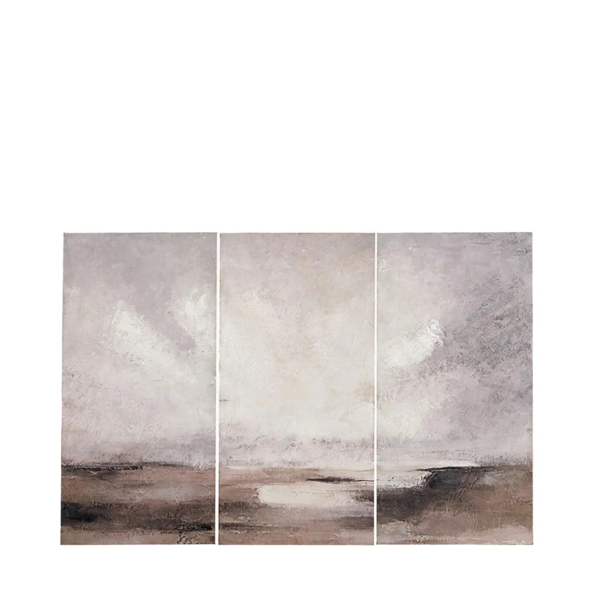 S/3 Grey and Neutrals Abstract Landscape Canvases  Nicholas John Interiors
